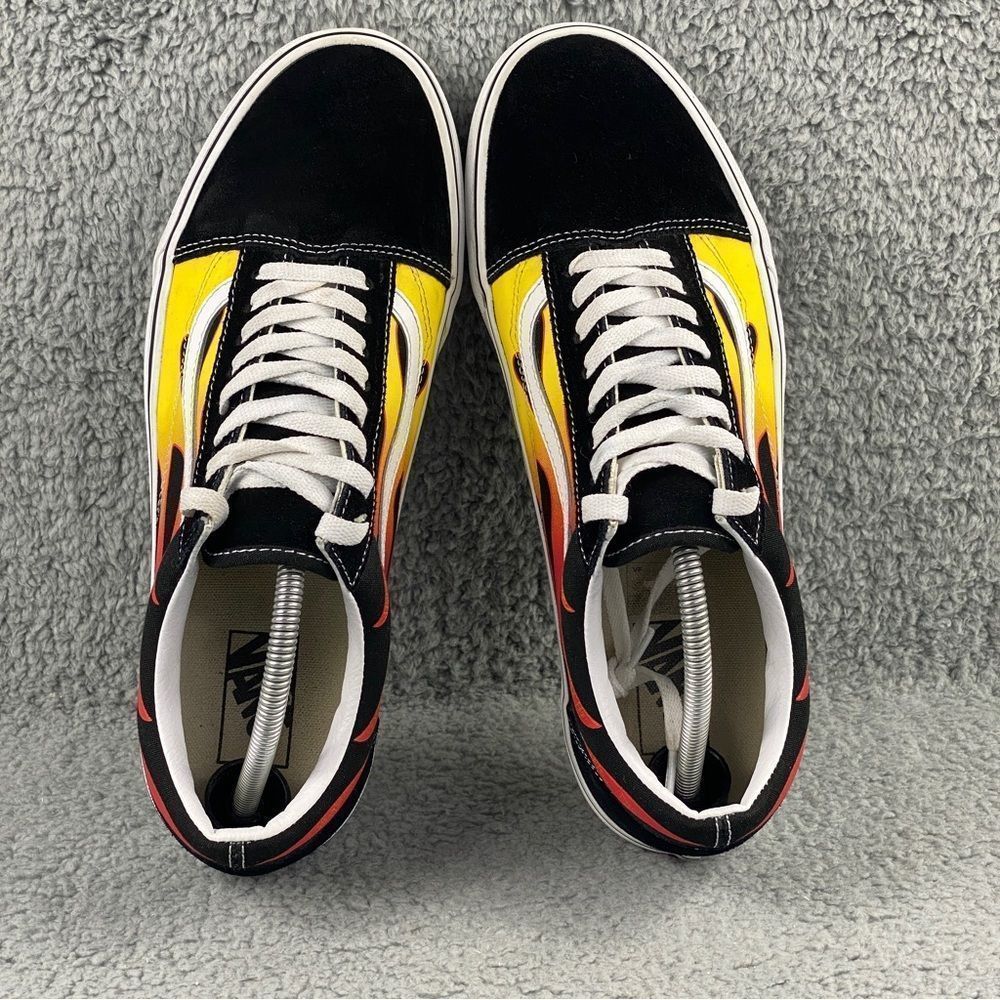 VANS FLAME OLD SKOOL SHOES MANS 11.5 PRINTS LACE UP MULTI COLOR SUEDE SNEAKERS - Picture 7 of 16